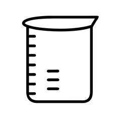 Beaker on transparent background for web and graphic design