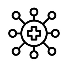 Obraz premium Medical community network on transparent background for web and graphic design