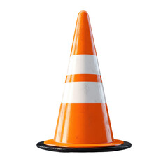 Orange cone isolated on transparent background
