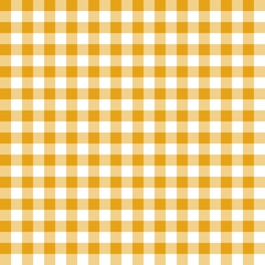 Saffron gingham seamless pattern with deep yellow and cream check layout