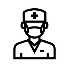 Fototapeta premium Surgeon with cross badge on transparent background for web and graphic design