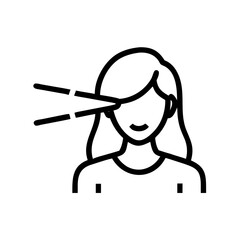 Winking Woman Face Icon – Minimal Black Line Female Avatar Symbol with Wink and Smile on White Background for Social Media, UI, Reactions, Chat, and Emoji Concepts