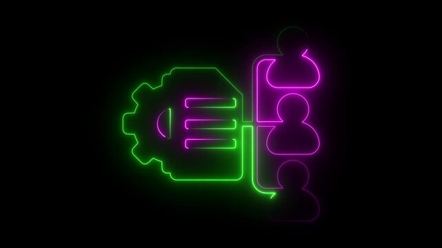 Professional services icon with settings sign. Professional services icon and manager, business, customize, businessmen, cog. 4k 