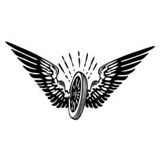 Motorcycle icon logo vintage illustration 