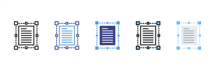 Typography Multi Style Icon Set