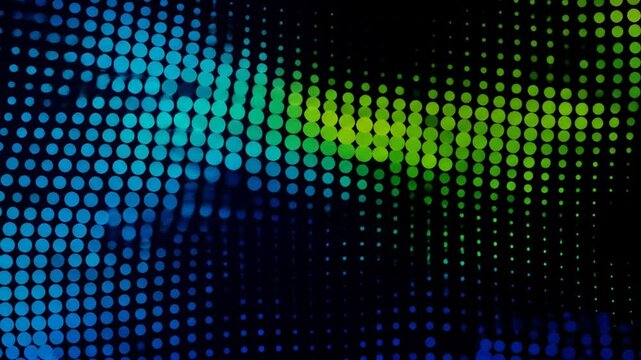 Bright, colorful, abstract binary code pattern with glowing digital squares for a futuristic tech wallpaper design
