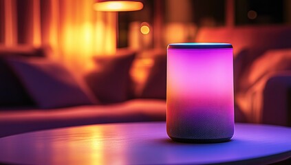 Nightlight speaker glows in living room