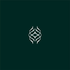 very unique monogram logo vector