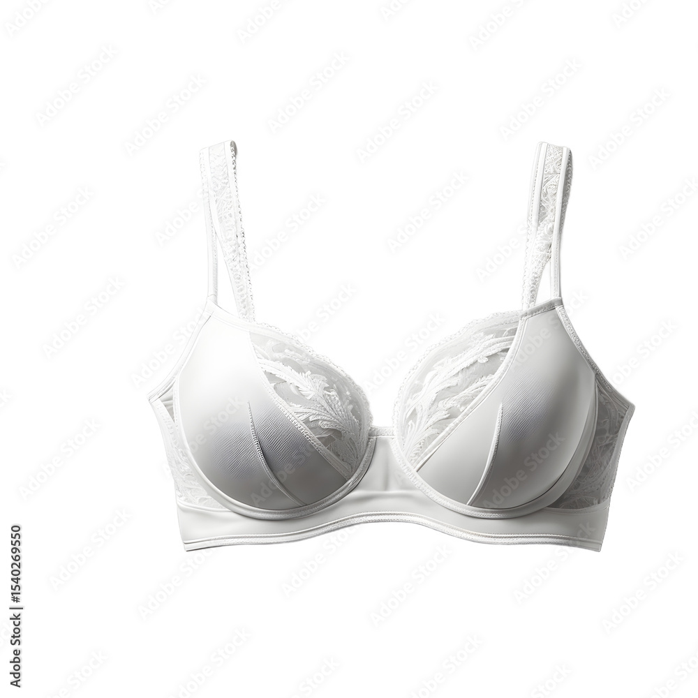 Poster a padded bra with underwire support, isolated on a empty plain background