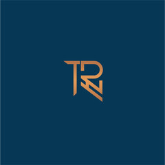 THR monogram logo design with blue background