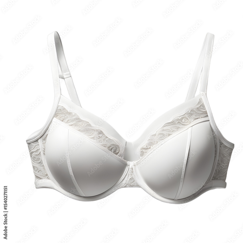 Poster a padded bra with underwire support, isolated on a empty plain background