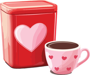 cup of coffee with heart