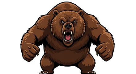 vector art line of angry bear face with fire effect and siluet effect suitable for mockup and logo product of team isolated white background