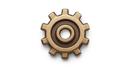 Golden gear icon