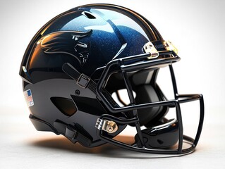 Fototapeta premium Football Helmet Design, Side View, Studio Setting