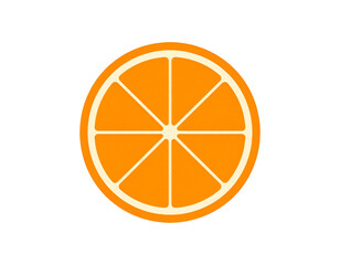 An icon of orange fruit isolated on a transparent background. Illustration, clip art, png. 