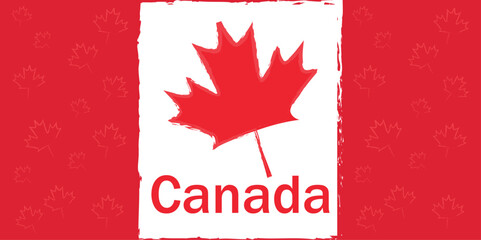 Happy Canada day background or banner design template celebrated in 1 July. Canada Independence day background