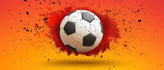 Soccer Ball Impact Splash Background Design