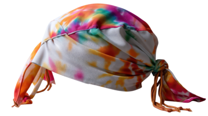 Tie-Dye Bandana: A vibrant tie-dye bandana, its colorful patterns creating a dynamic and artistic expression, embodying a sense of free-spirited style and self-expression.