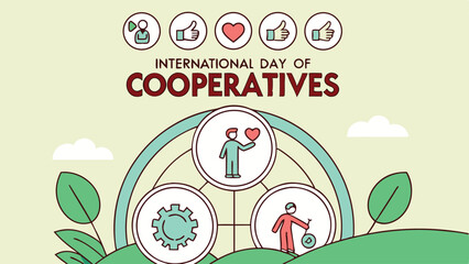 a professional banner poster of international day of cooperatives design