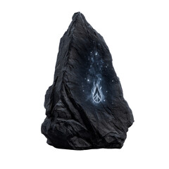 Mystical Glowing Ember on Dark Rock - Spiritual Energy and Power