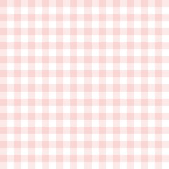 Pale blush pink gingham seamless pattern with soft checkered squares