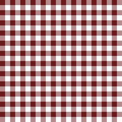 Deep oxblood red gingham seamless pattern with traditional check design