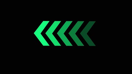 Green chevron arrows on black background design perfect for website icons buttons and navigation elements abstract digital graphics.