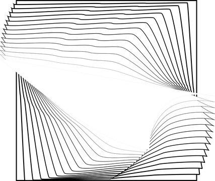 Squares with rotating radial. Design element for logo, prints, template