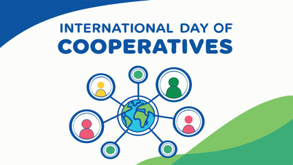 Fototapeta premium a professional banner poster of international day of cooperatives design