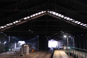 【山形県】ホームから眺めるJR奥羽本線_峠駅