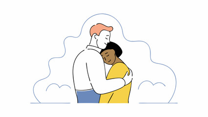 Loving Couple Embracing