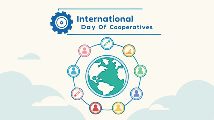 a professional banner poster of international day of cooperatives design