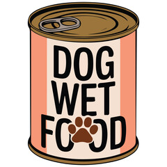 Dog wet food cans set vector isolated white background