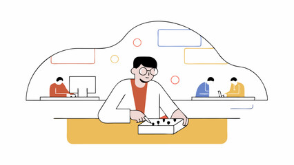 Scientist Working in Modern Lab