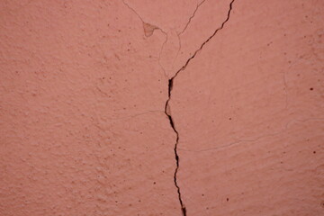 A close-up shot of a cracked wall