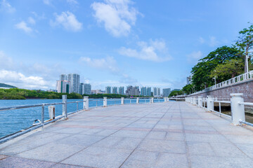 The scenery of Sanya River in Sanya City, Hainan Province, China