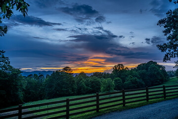 Obraz premium sunset on the mountain