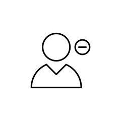 user remove, delete account icon