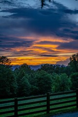 sunset on the mountain