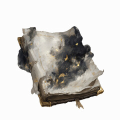Enchanted Ancient Book with Celestial Dust and Golden Accents