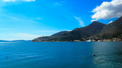 Coastal area of Kotor Bay in Montenegro.