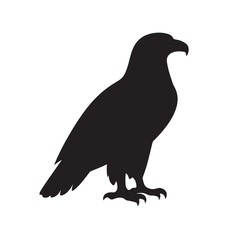 Fototapeta premium Eagle Silhouette Vector Icon Isolated on White Background