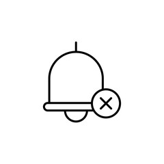 silent notification, mute icon vector