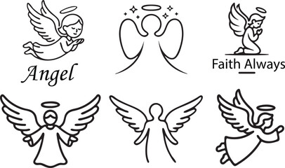  Angelic Figure and Winged Abstract Form