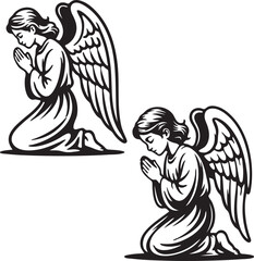  Angelic Figure and Winged Abstract Form