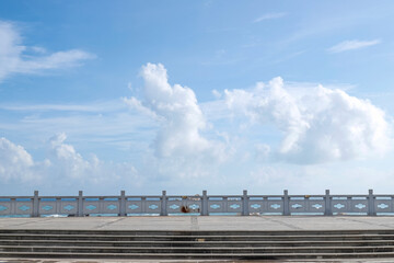 Obraz premium The seaside viewing platform of Tianya Haijiao, Sanya City, Hainan Province, China