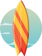 Colorful Surfboard – Summer Sport Vector