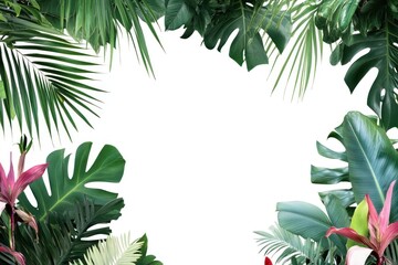 Fototapeta premium Tropical Jungle borders tropical jungle nature.
