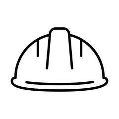 Construction safety helmet sign symbol vector flat icon